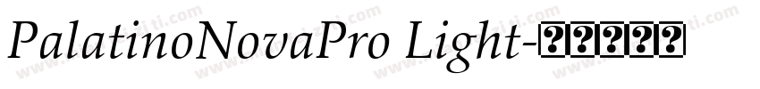 PalatinoNovaPro Light字体转换